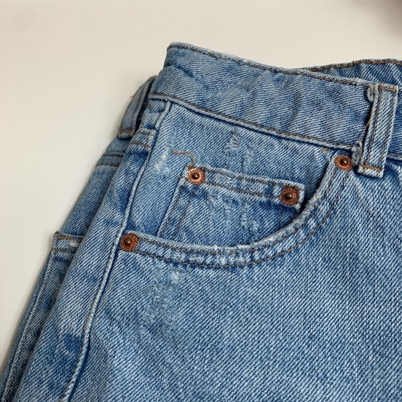 TopShop Light Blue Jean Bermuda Shorts - Picture 8 of 9
